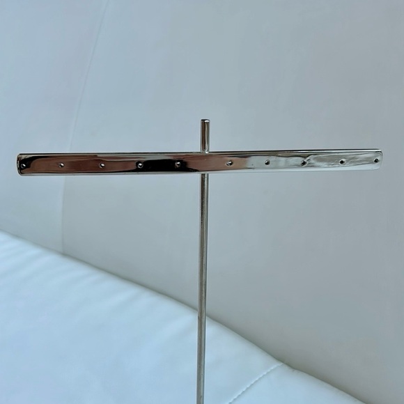 Silver T-Shape Stand Showcase Earrings Display Jewelry Organizer Holder - Picture 2 of 6